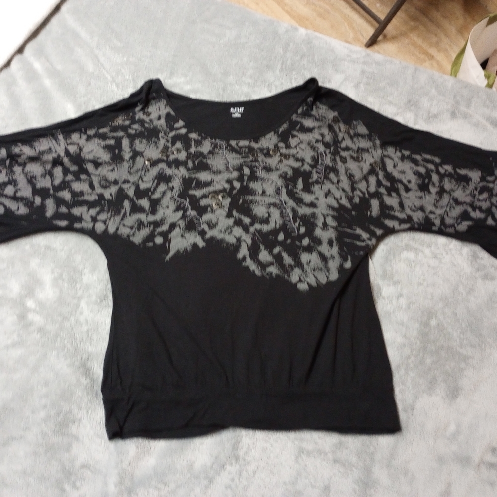 NWOT a.n.a. Black & Gray Tunic - Picture 5 of 8